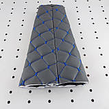 Чохол стовпчика перемикання передач ЮМЗ сірий ромб синя нитка, фото 2