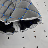 Чохол стовпчика перемикання передач ЮМЗ сірий ромб синя нитка, фото 3