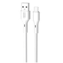 USB кабель XO NB230 Rock Series, Type- C 2.4A белый