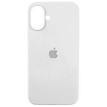 Silicone case for iPhone 16 Plus ( 9) white (закритий низ)