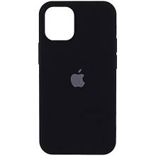 Silicone case for iPhone 15 (18) black (закритий низ)