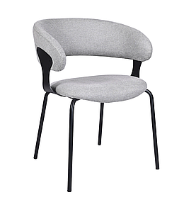 Стілець M-239 шеніл попільний + чорний TM Vetro Mebel