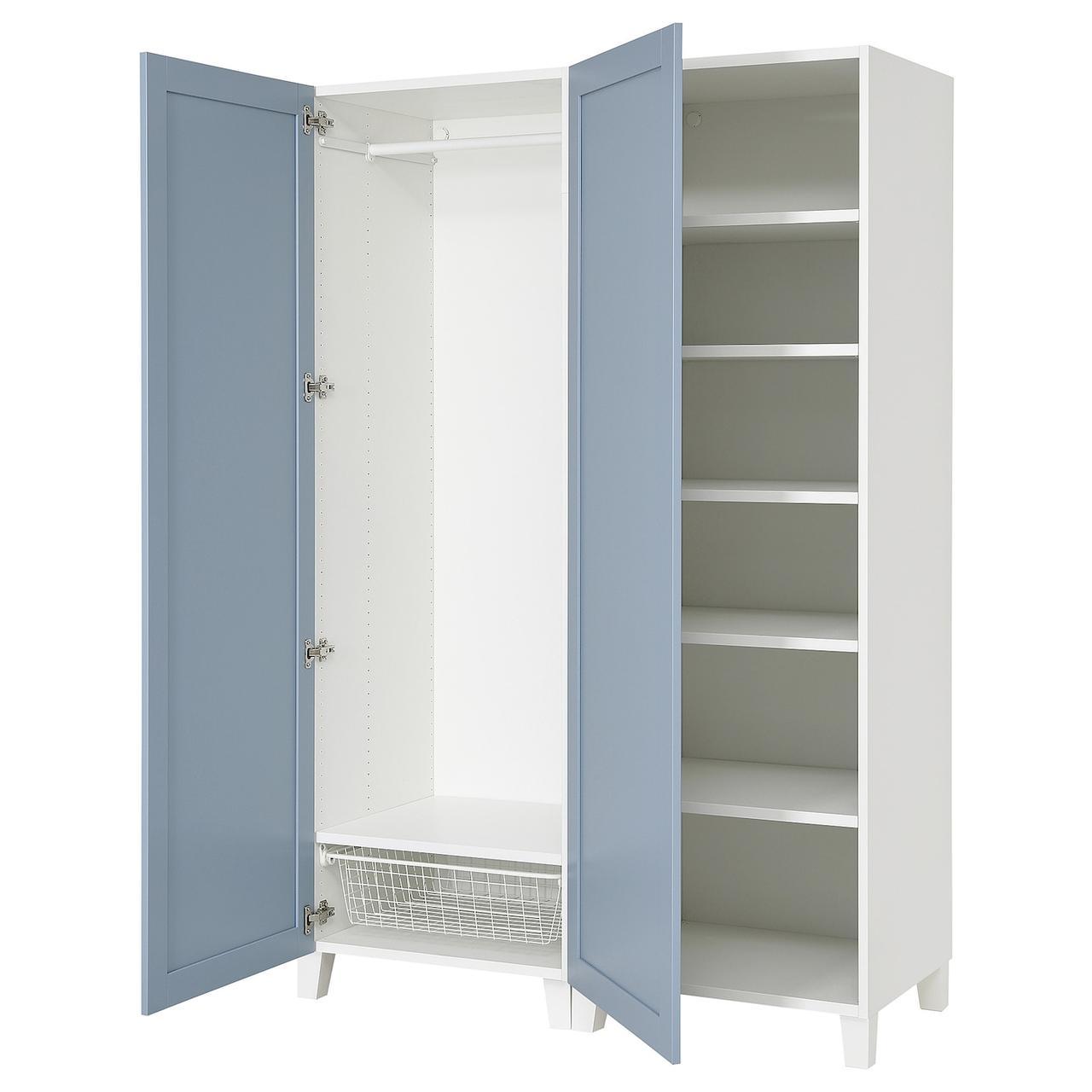 PLATSA Шафа/2 двері - білий/Саннідальний синій 120x57x191 см IKEA 495.557.29, фото 1