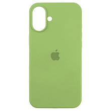 Silicone case for iPhone 16 ( 1) mint (закритий низ)