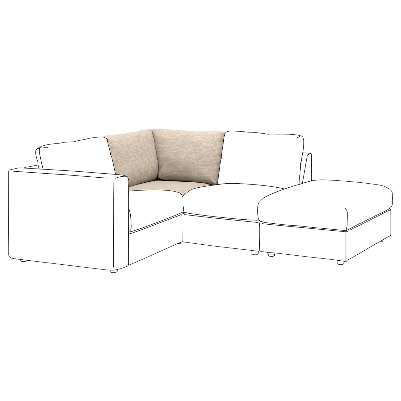 VIMLE Кришка кутової секції - Хіларед бежевий IKEA 505.172.32, фото 1