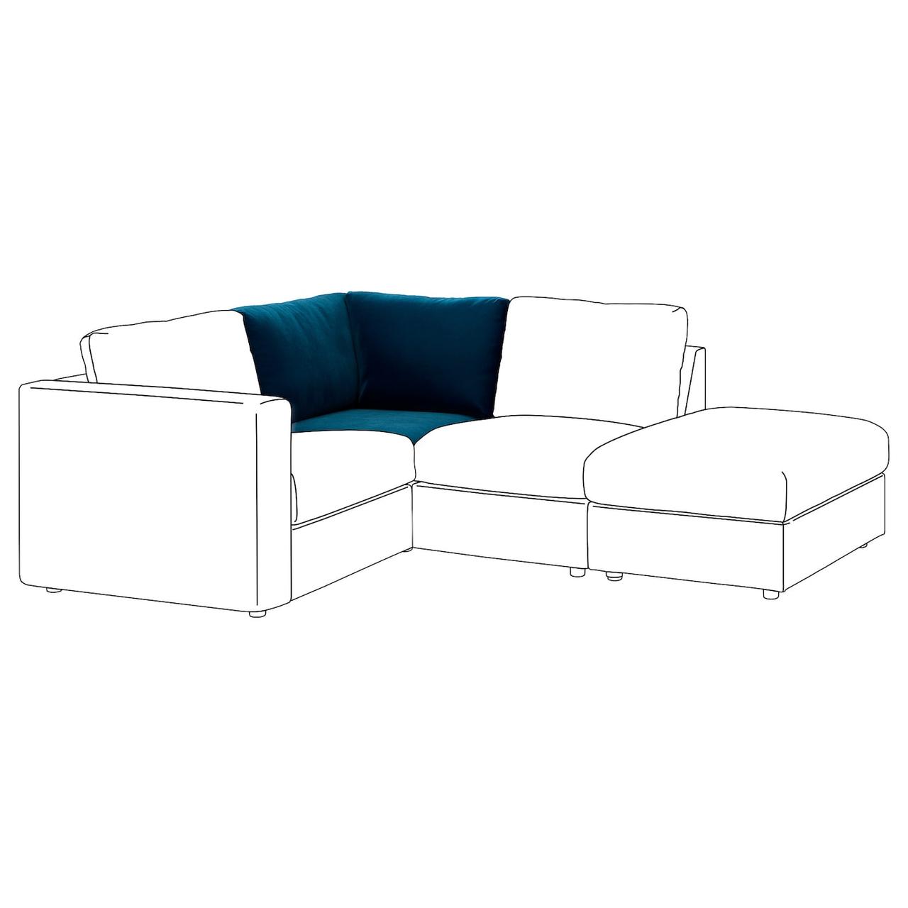 VIMLE Кришка кутової секції - Djuparp темно-зелений синій IKEA 905.172.25, фото 1