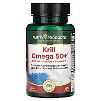 Purity Products, Криль, омега 50+, 60 капсул