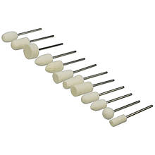 Набір насадок для бормашини (12 шт), повстяні шарошки, хвостовик d=2мм