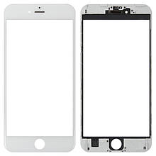 Скло корпусу iPhone 6 Plus з OCA-плівкою та рамкою white