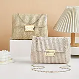 Жіноча солом'яна сумка, розмір 20/14 см, фото 3