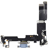 Шлейф iPhone 14 с разъемом зарядки, аудио и микрофоном blue (Original PRC)