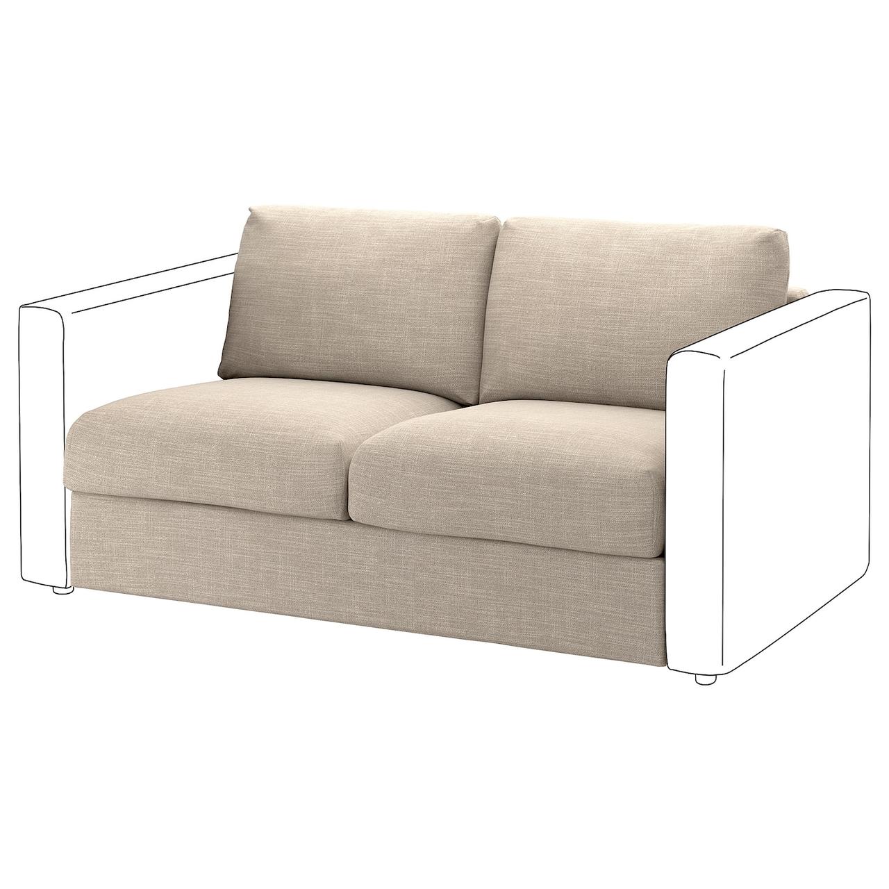 VIMLE Чохол на 2-х місну секцію - Хіларед бежевий IKEA 805.205.63, фото 1