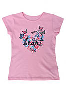 Футболка детская Бома 0538.93 Heart Трикотаж однотонный пеня,128р. розовый