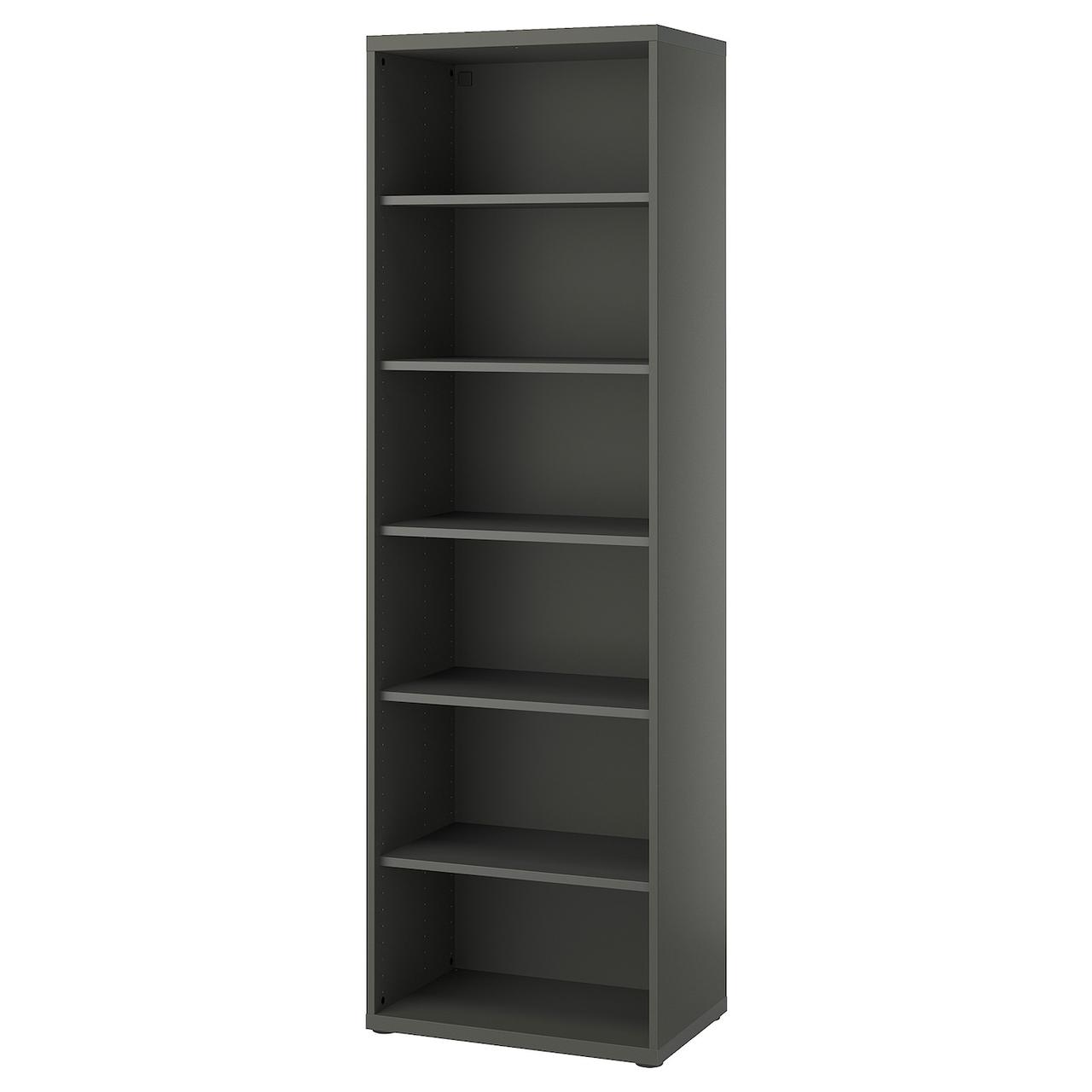 BESTA Книжкова шафа - 5 полиць/темно-сіра 60х40х193 см IKEA 895.904.05, фото 1