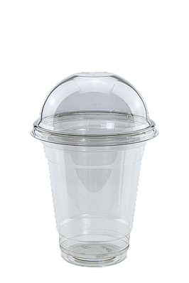 Стакан десертний 360мл з купольною кришкою (без отвору) - 100шт