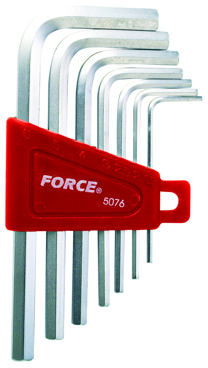 Набір ключів шестигранних (HEX) Г-подібних 7 од. (1.5-6 мм) Force 5076 F