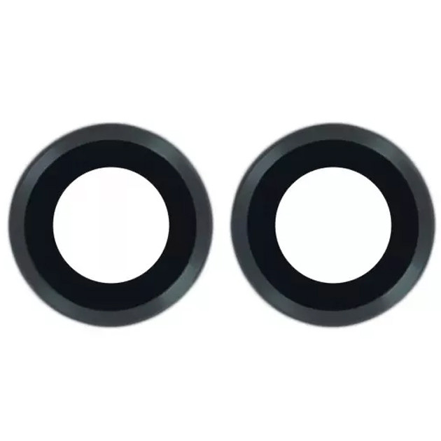 Скло камери iPhone 15/ iPhone 15 Plus з рамкой black (комплект 2шт)