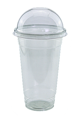 Стакан десертний 540мл з купольною кришкою (без отвору) - 100шт