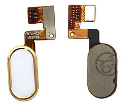 Шлейф Meizu M3 Note M681H (10pin) з кнопкою меню (Home) gold