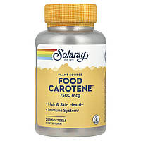 Solaray, Plant Source Food Carotene™, 7500 мкг, 200 капсул