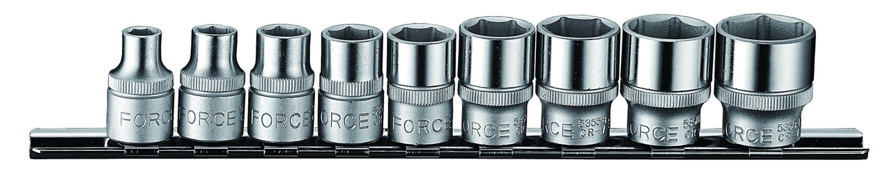Набір головок 3/8 «дюймові 6-гр. 9 од. (1/4«-3/4») FORCE 3098 F