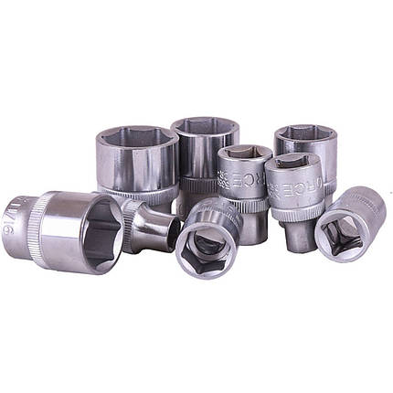 Набір головок 3/8 «дюймові 6-гр. 9 од. (1/4«-3/4») FORCE 3098 F, фото 3