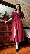 Сукня жіноча з відкритими плечима для літа з легкої тканини розміри 44-46, 48-50, 52-54., фото 3