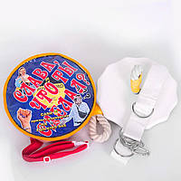 Качеля дитяча з дерева тарзанка спортивна підвісна «ЕЛІТ» біла, в подарунок фірмовий ранець Синій Маник