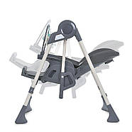 El Camino Swan ME 1087-G стільчик-качелі 3в1: електрозаколисування, додаток Baby Swing, 3 швидкості, таймер, екошкіра, до 15 кг, фото 3