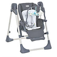 El Camino Swan ME 1087-G стільчик-качелі 3в1: електрозаколисування, додаток Baby Swing, 3 швидкості, таймер, екошкіра, до 15 кг, фото 4