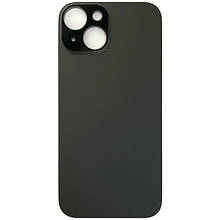 Задня кришка (скло) iPhone 15 Plus black (big hole) (оригінал завод)