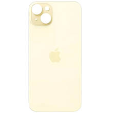 Задня кришка (скло) iPhone 15 yellow (big hole)