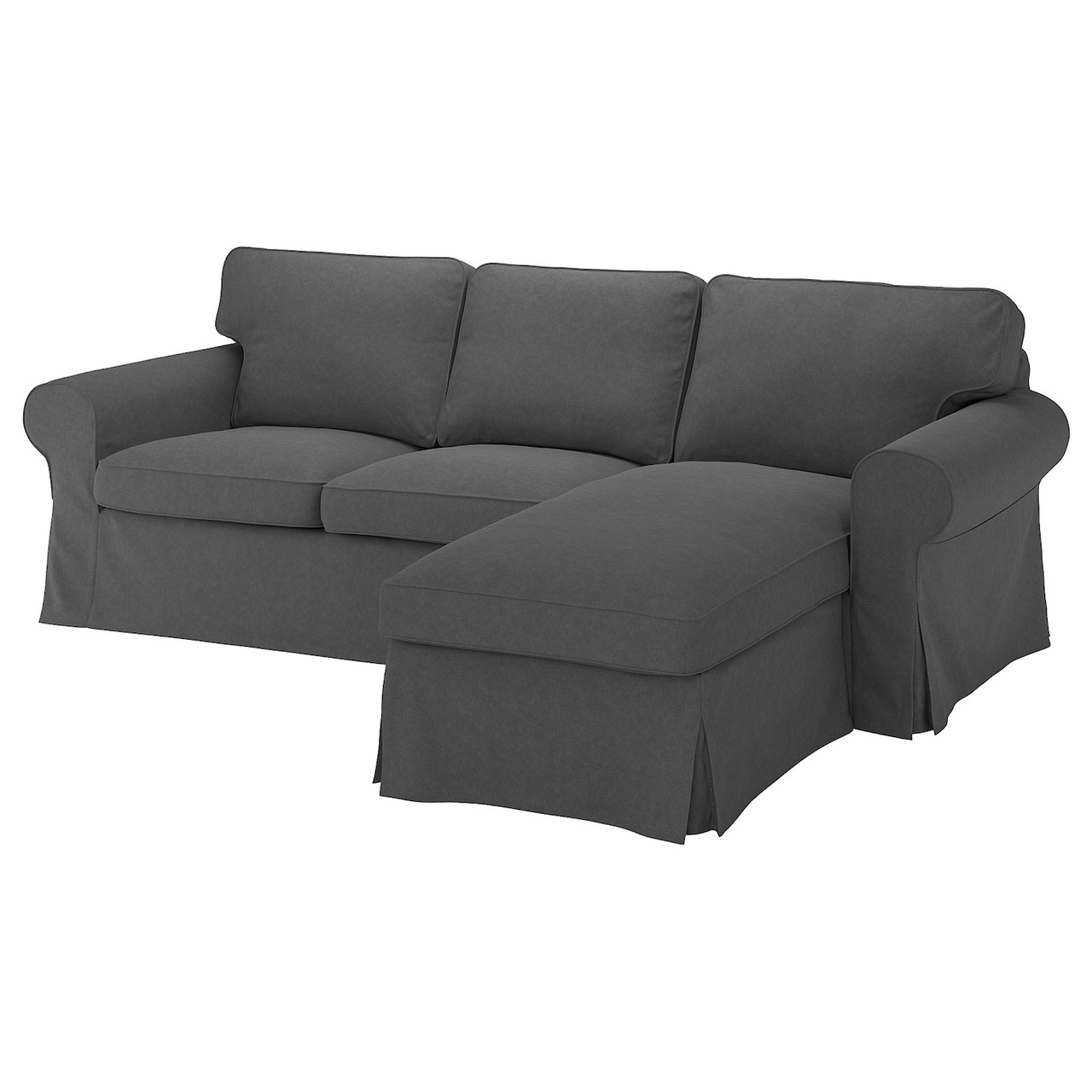 EKTORP Чохол на 3-місний диван - з шезлонгом/Tallmyra середньо сірий IKEA 905.171.12, фото 1