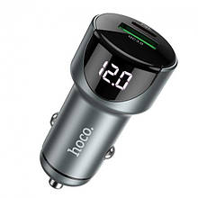 АЗП HOCO Z42 Light Road 1USB 3A QC3.0  + PD 1Type-C 20W grey
