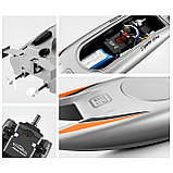 Катер на радіокеруванні RESTEQ, швидкісна іграшкова яхта для дітей та дорослих з пультом управління, водонепроникна RC-лодка для, фото 5