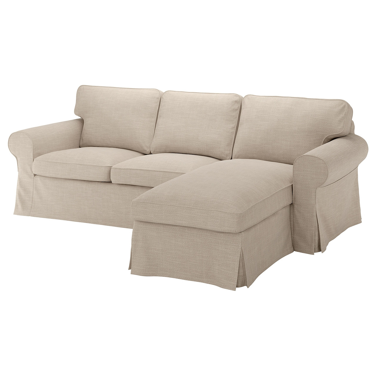 EKTORP Чохол на 3-місний диван - з шезлонгом/Хіларед беж IKEA 105.171.06, фото 1