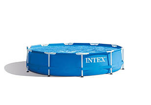 Каркасный бассейн для дома Intex 28202 305 х 76 metal frame pool интекс из пвх для всей семьи, фото 4