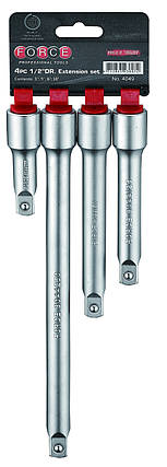 Набір подовжувачів 1/2" 4 од. (75 мм, 125 мм, 150 мм, 250 мм) FORCE 4049 F, фото 1