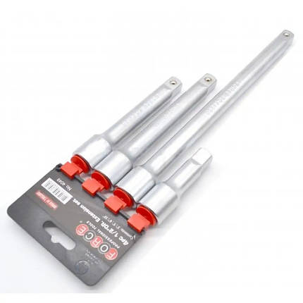 Набір подовжувачів 1/2" 4 од. (75 мм, 125 мм, 150 мм, 250 мм) FORCE 4049 F, фото 2