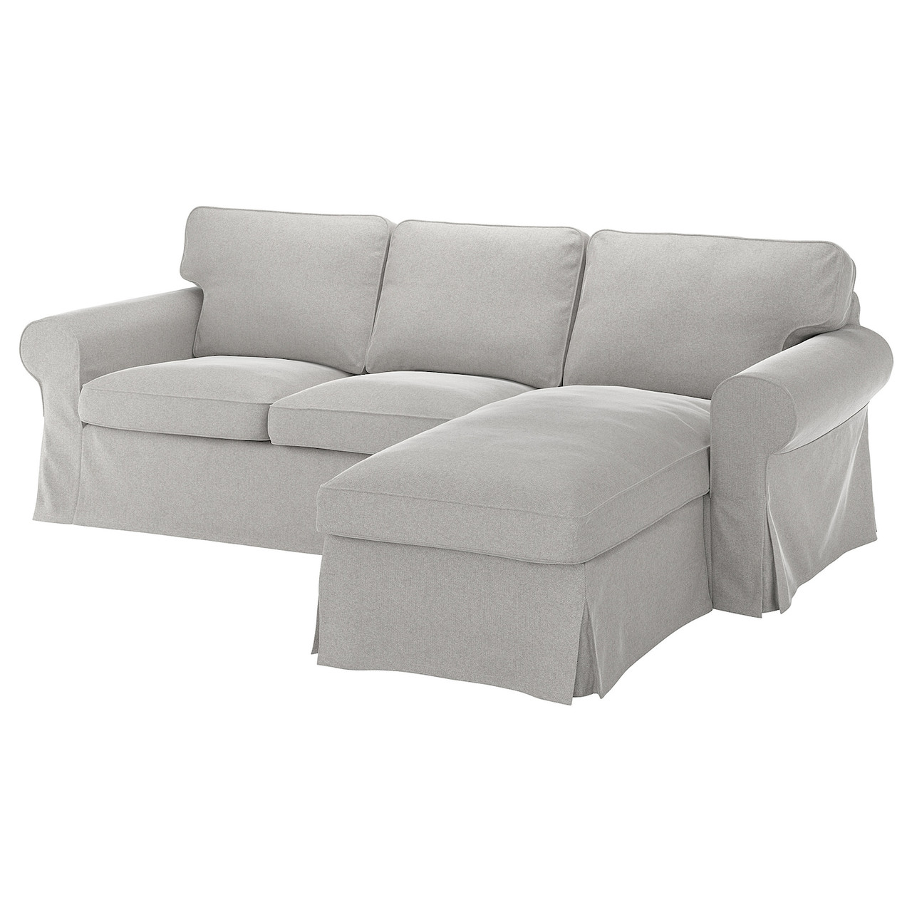 EKTORP Чохол на 3-місний диван - з шезлонгом/Tallmyra білий/чорний IKEA 905.170.70, фото 1