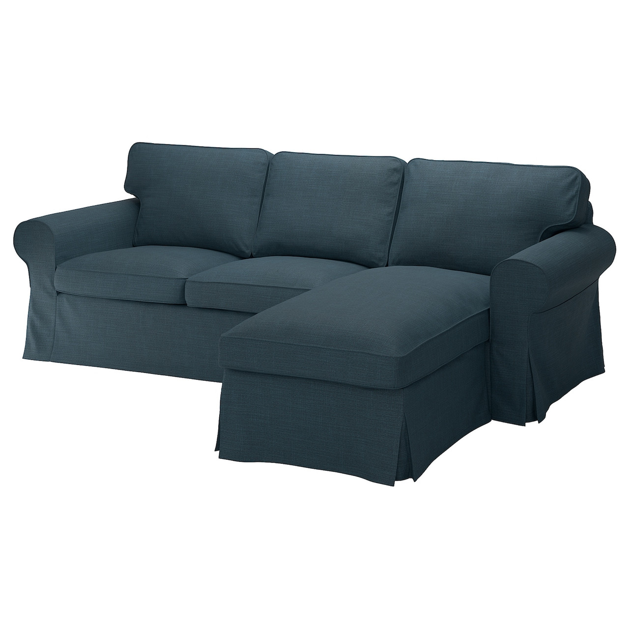 EKTORP Чохол на 3-місний диван - з шезлонгом/Hillared темно-синій IKEA 905.171.07, фото 1