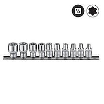 Набір головок 1/4" Е-профіль Torx (E4-E16) 10 од. FORCE 21016 F, фото 3