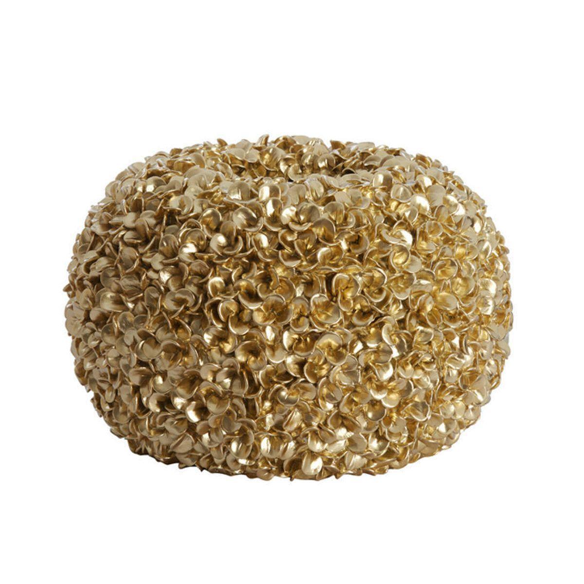 Ваза кругла в золотистому кольорі з кам'яною крихтою Phylia Light and Living, фото 1