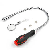 Тримач гнучкий з підсвічуванням, магнітом і дзеркалом L=600 мм FORCE 617L F