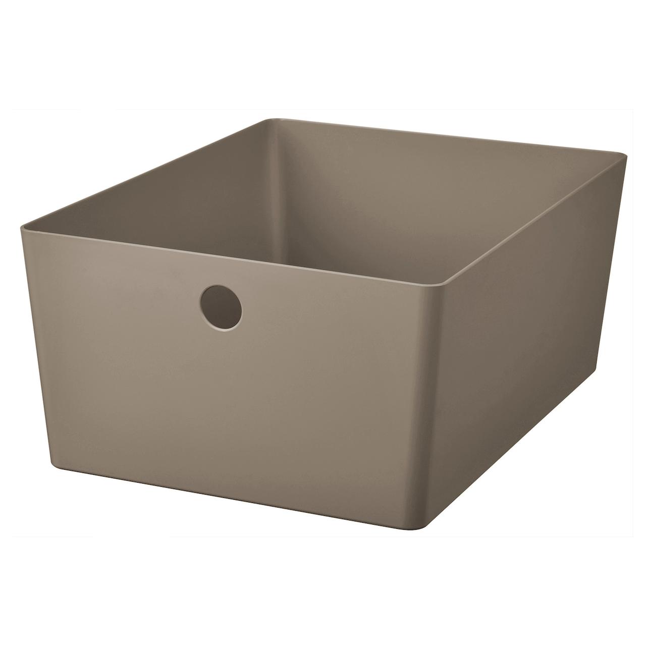 KUGGIS Ємність темно-сіро-бежева 26х35х15 см IKEA 205.862.36, фото 1