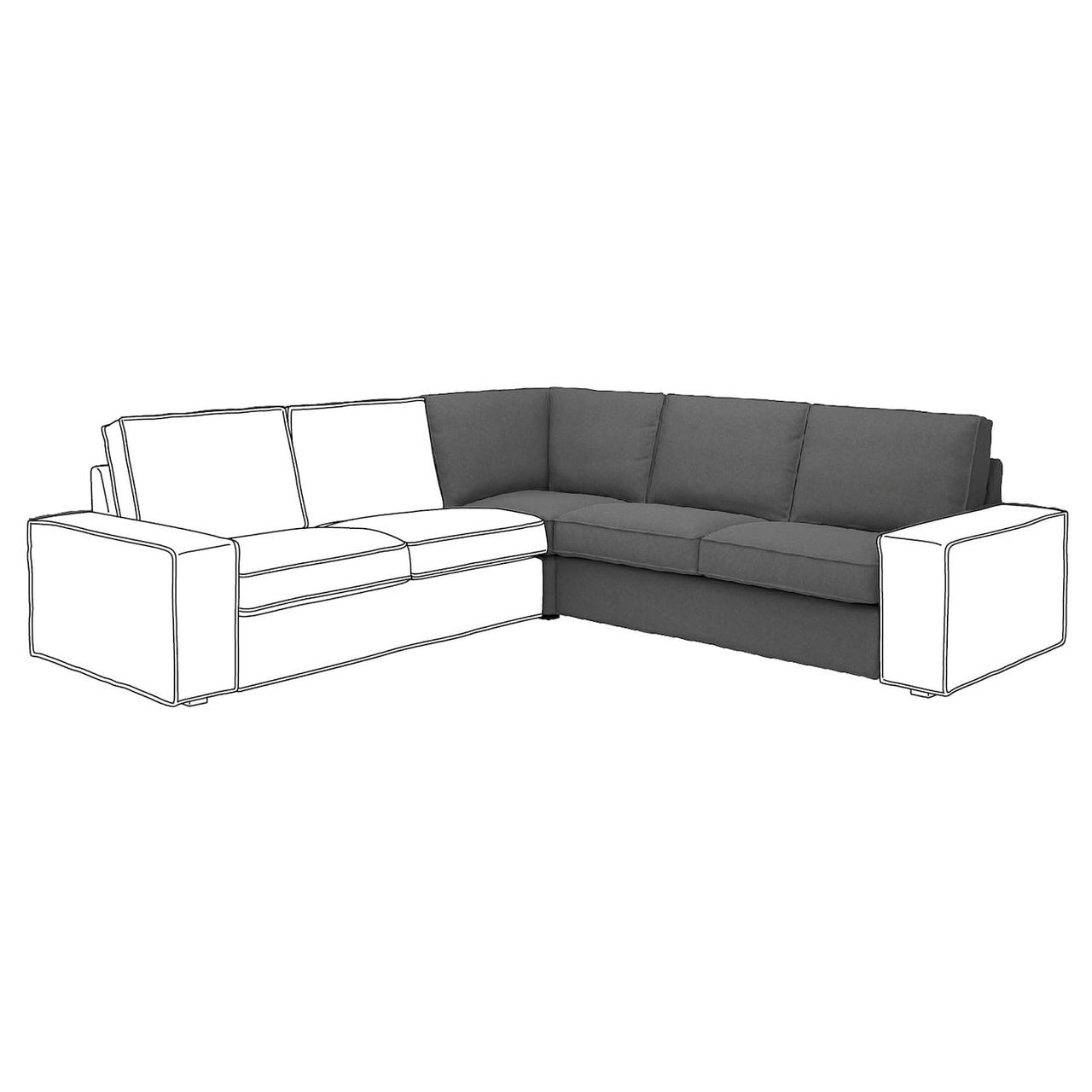 KIVIK Кришка кутової секції - Tallmyra medium grey IKEA 905.252.92, фото 1