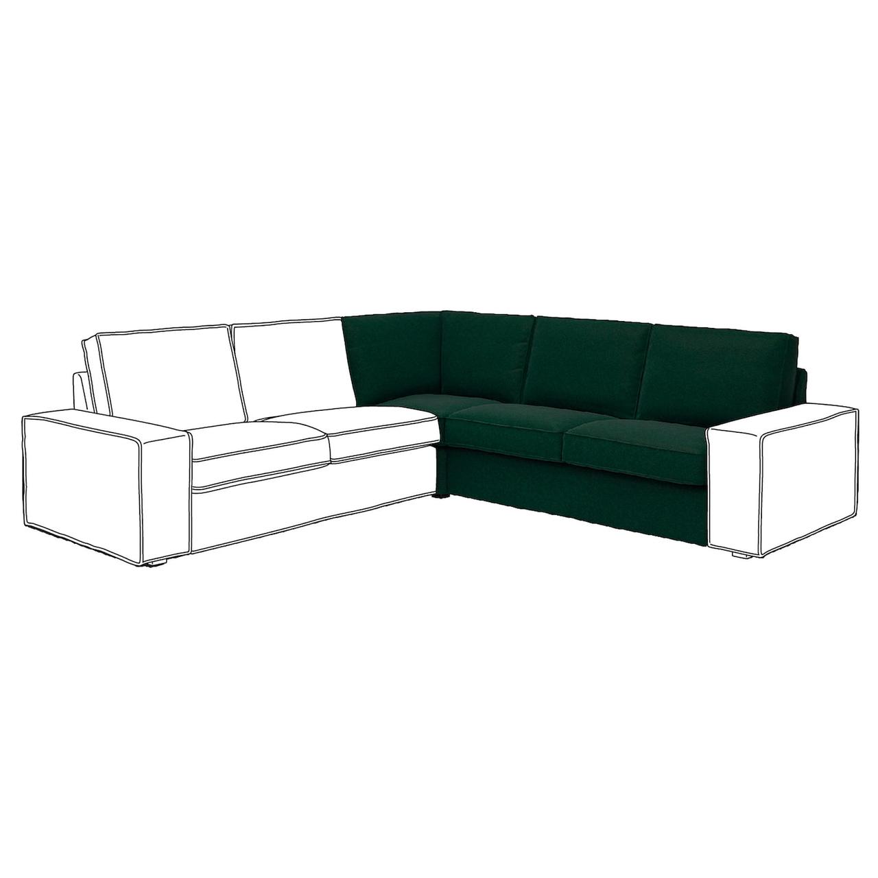KIVIK Кришка кутової секції - Tallmyra темно-зелена IKEA 305.252.90, фото 1
