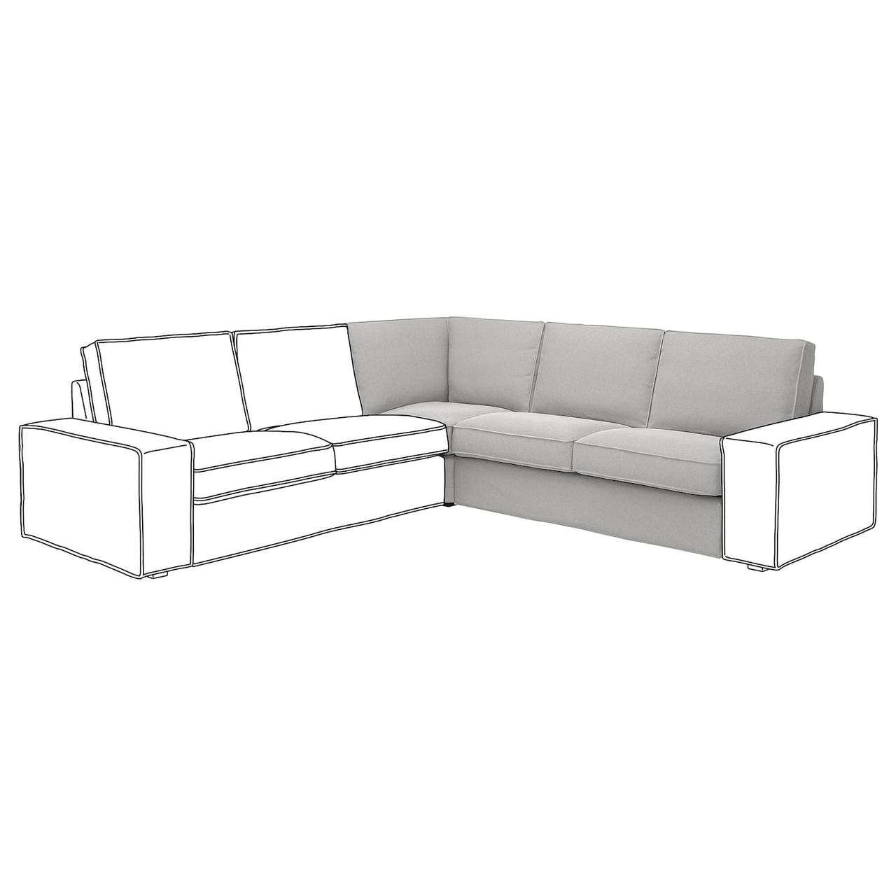 KIVIK Кришка кутової секції - Tallmyra білий/чорний IKEA 705.252.93, фото 1