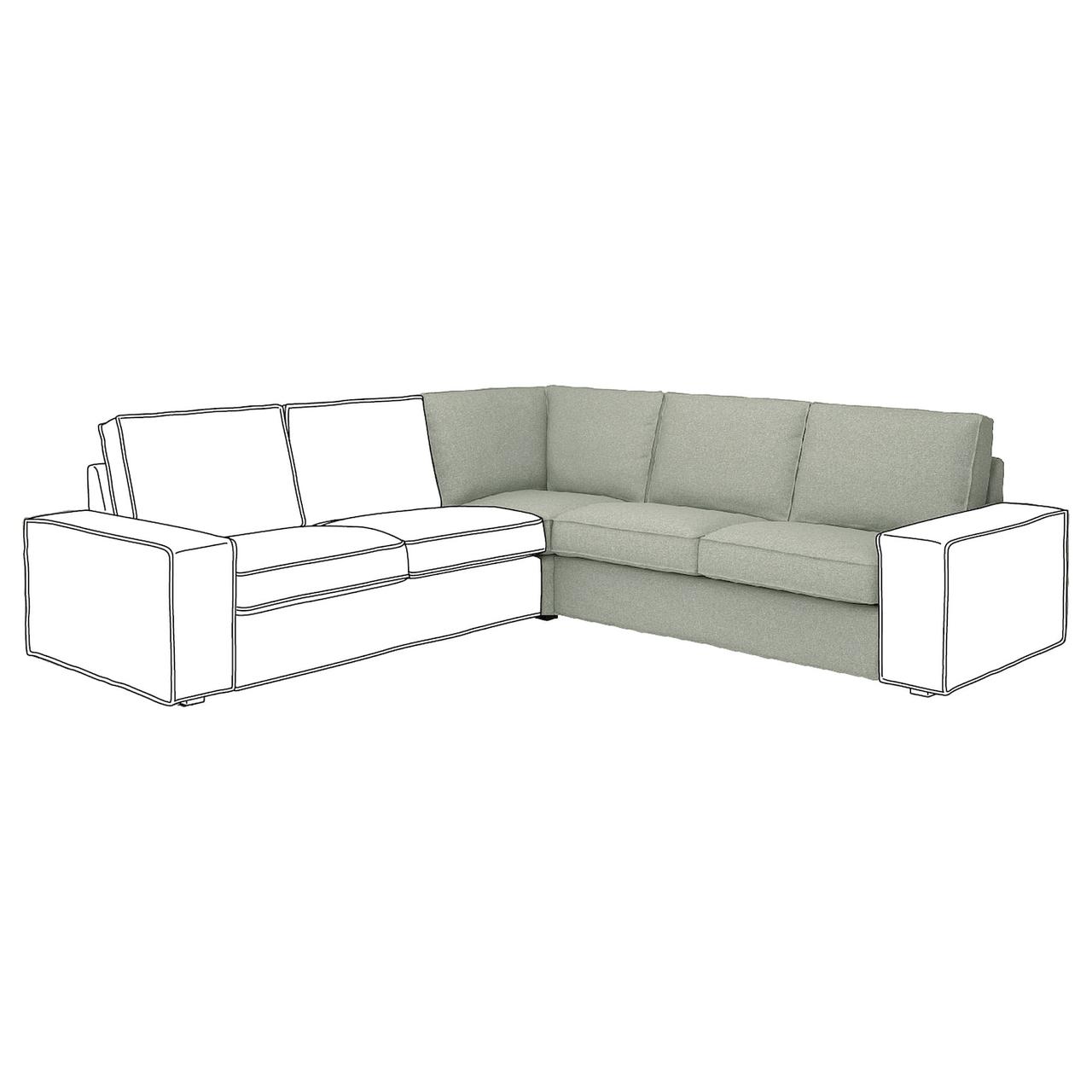 KIVIK Кришка кутової секції - Gunnared Light Green IKEA 305.252.85, фото 1