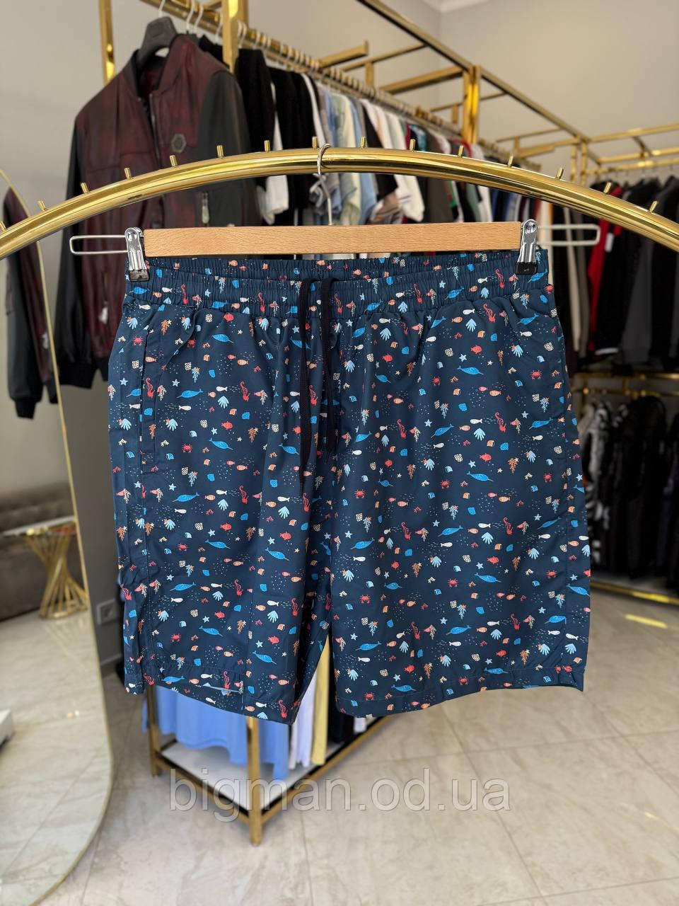 Чоловічі купальні шорти Massimar 0669 (батал) 3-5XL темно-сині